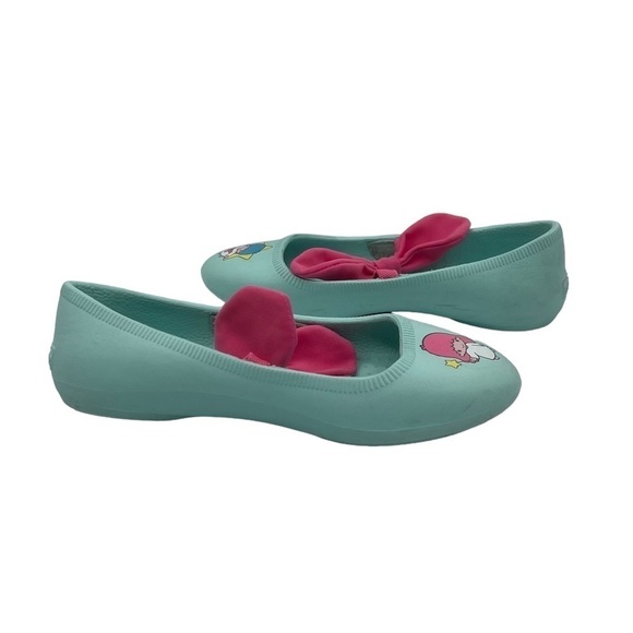 Native Shoes Margot Bow X Little Twin Stars Blue Pink Bow Slip On Shoes Size 13C - Picture 1 of 8